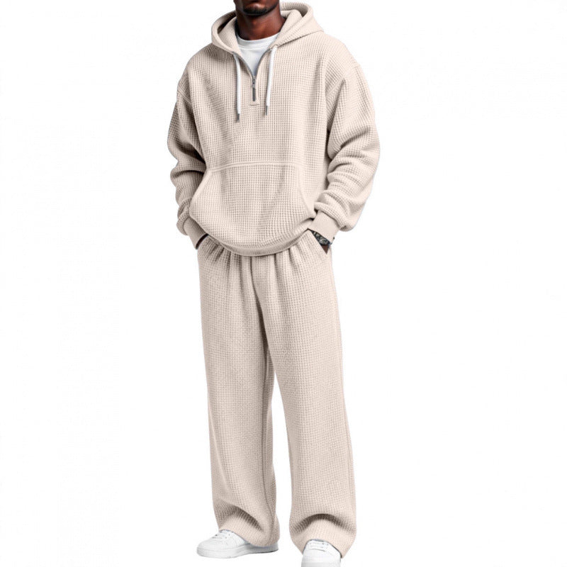 Solid Color Long Sleeved Long Pants Two-piece Set Sporty And Minimalist