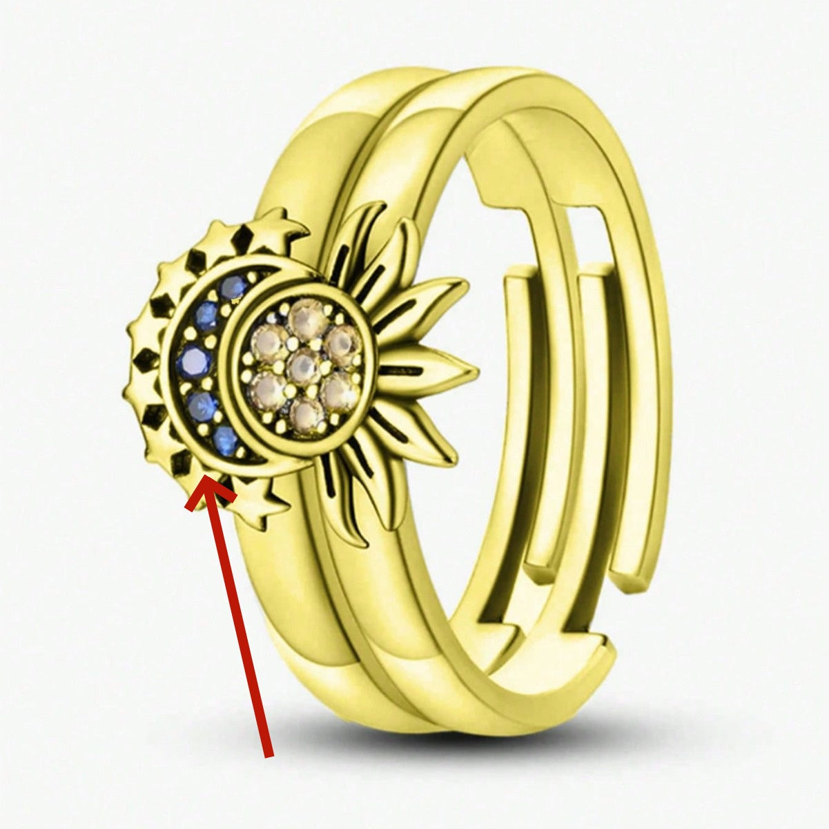 Original Fashion Sun Moon Tonghui Couple Couple Rings